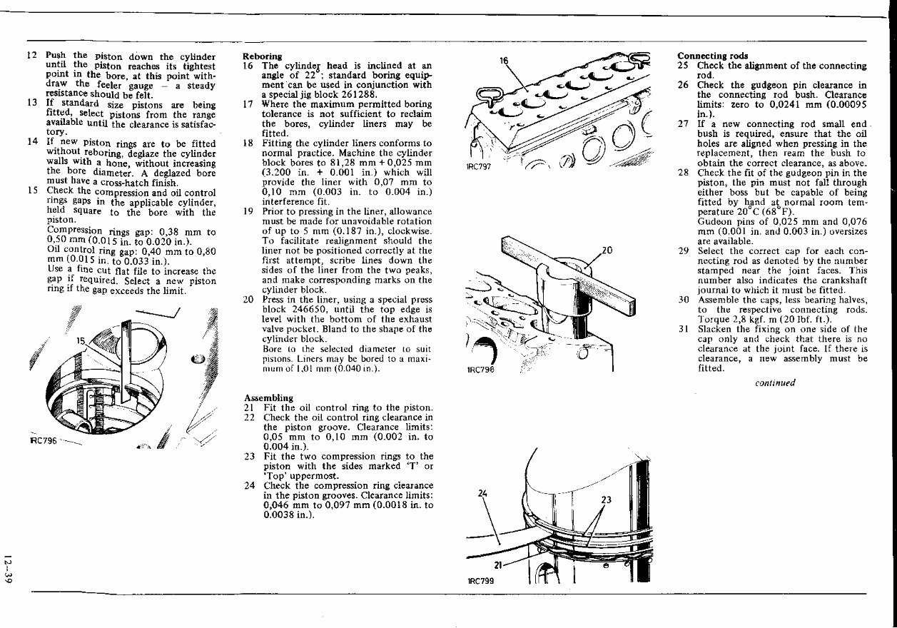 Land Rover LandROVER Overhaul repair manual for the 2.6 LITRE 2.6L 6 cylinder petrol engine preview img 5