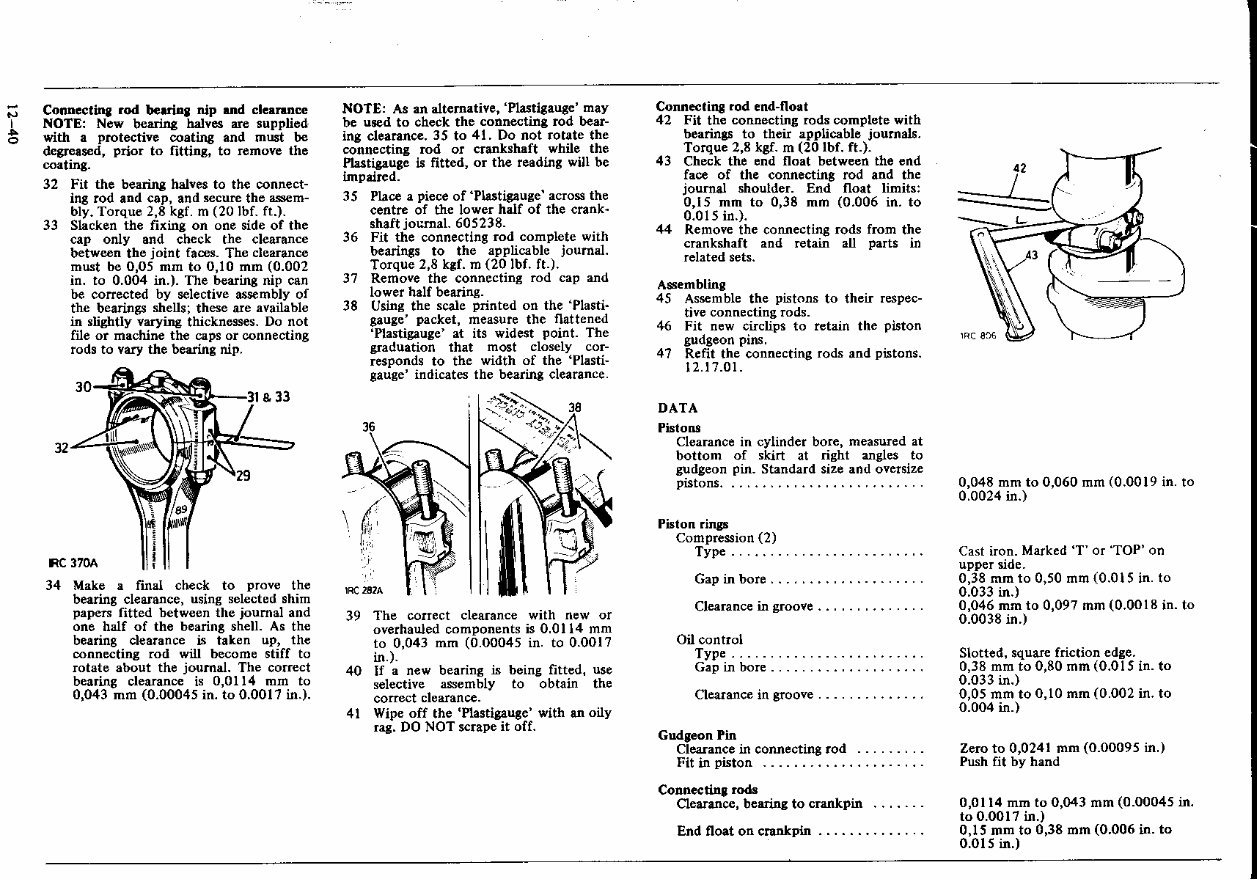 Land Rover LandROVER Overhaul repair manual for the 2.6 LITRE 2.6L 6 cylinder petrol engine preview img 6