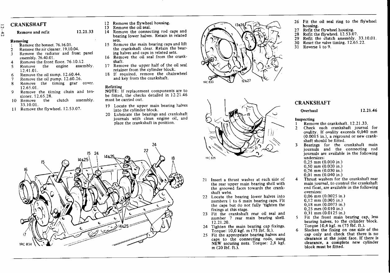 Land Rover LandROVER Overhaul repair manual for the 2.6 LITRE 2.6L 6 cylinder petrol engine preview img 8