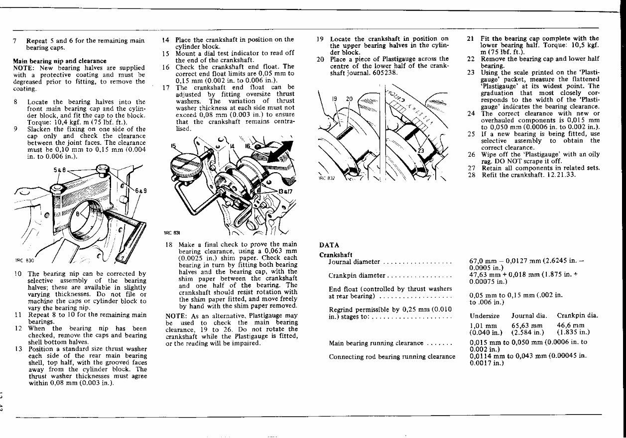 Land Rover LandROVER Overhaul repair manual for the 2.6 LITRE 2.6L 6 cylinder petrol engine preview img 9