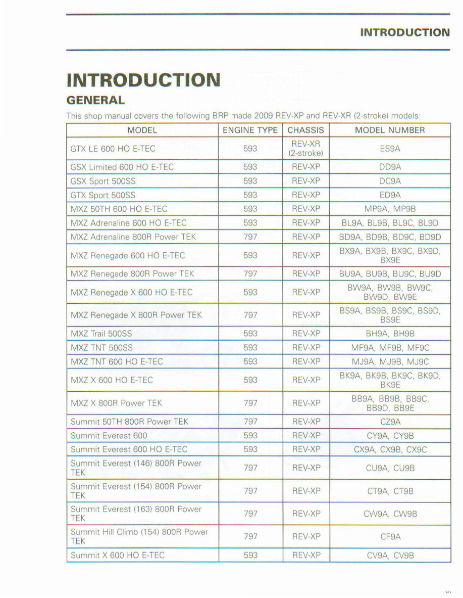 2009 Ski-Doo REV Series Snowmobile Service Manual preview img 10