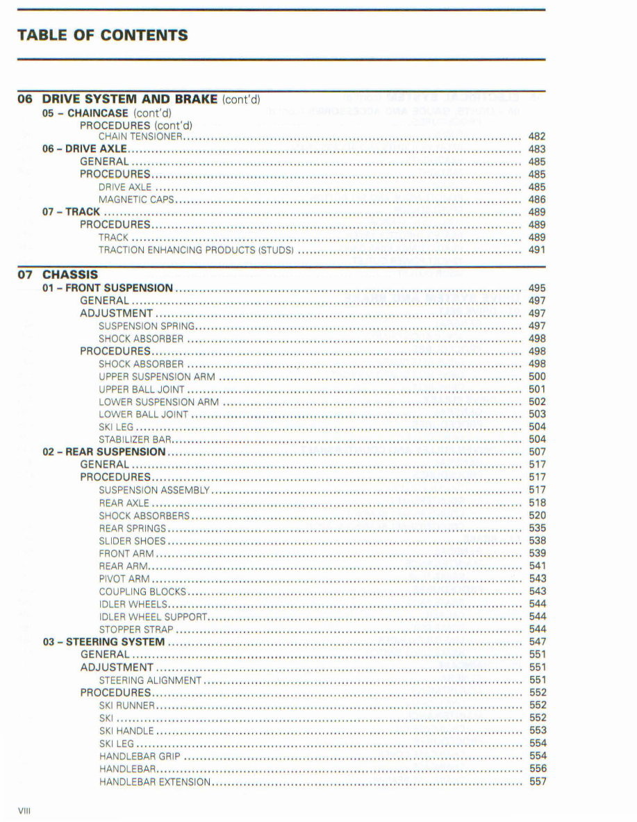 2009 Ski-Doo REV Series Snowmobile Service Manual preview img 8