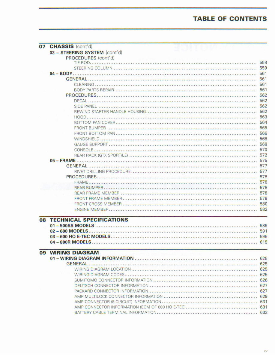 2009 Ski-Doo REV Series Snowmobile Service Manual preview img 9