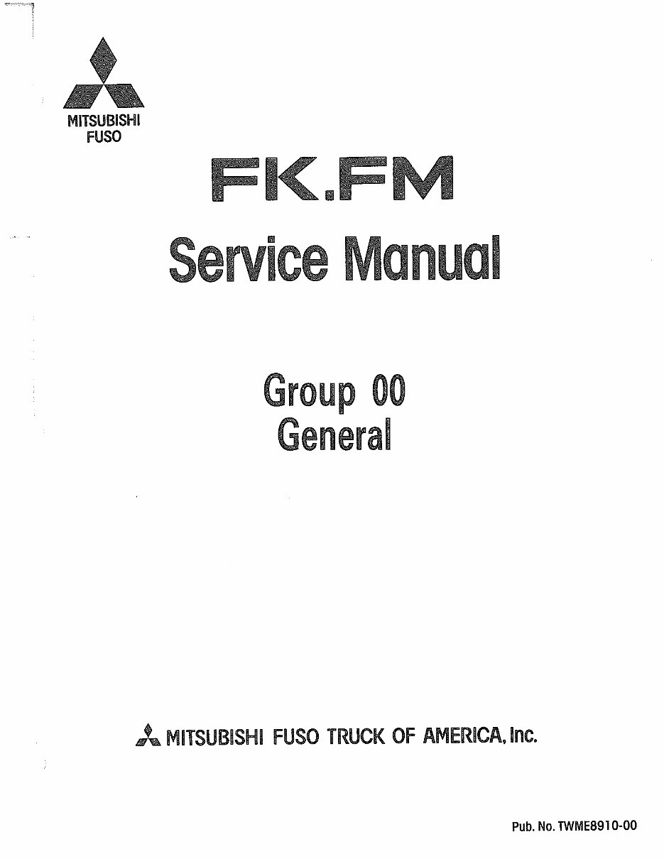 1990-1991 Mitsubishi Fuso FE/FG/FH/FK/FM Series Service & Repair Manual preview img 6