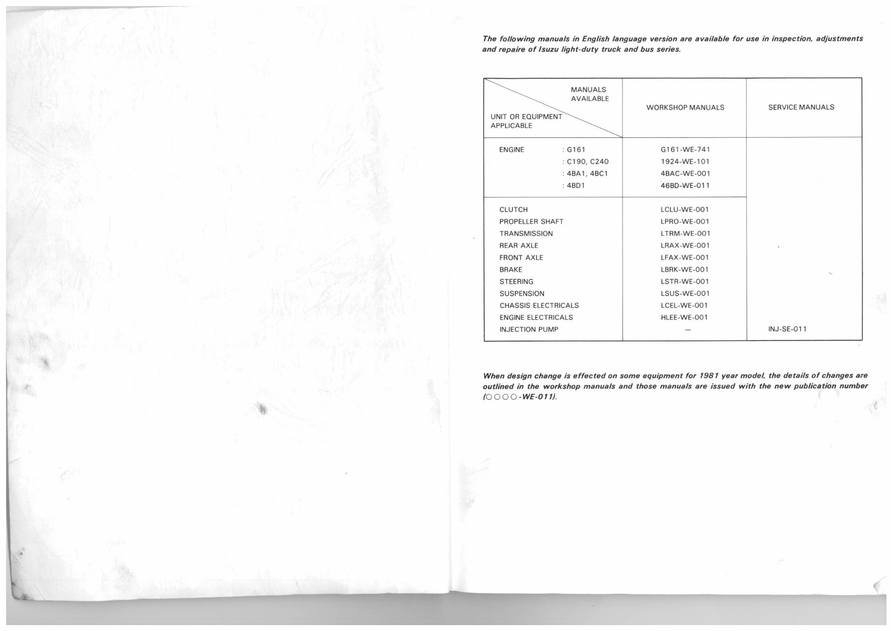 ISUZU C190GB C190KE C190 C240 Diesel Engine Workshop Manual preview img 2
