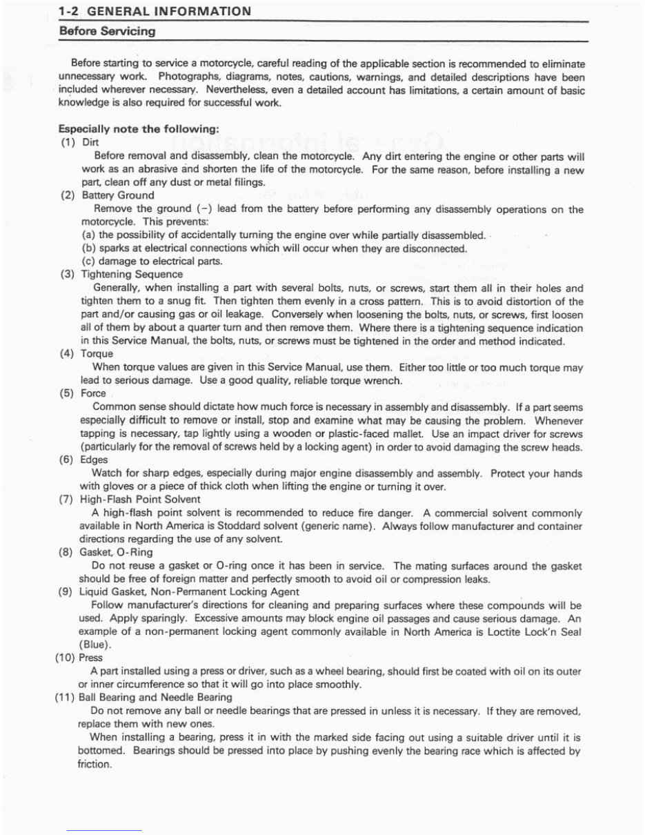 Kawasaki ZX7R ZX750 ZXR750 1989-1996 Repair Service Manual preview img 10