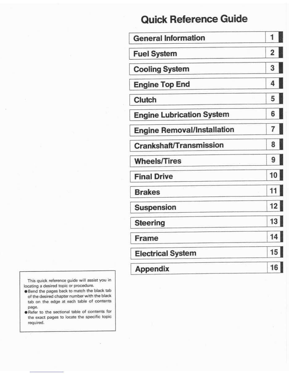 Kawasaki ZX7R ZX750 ZXR750 1989-1996 Repair Service Manual preview img 3