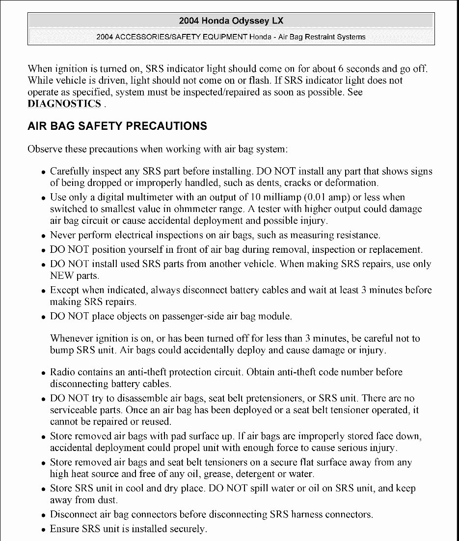 2008 Honda Element Service & Repair Manual preview img 3