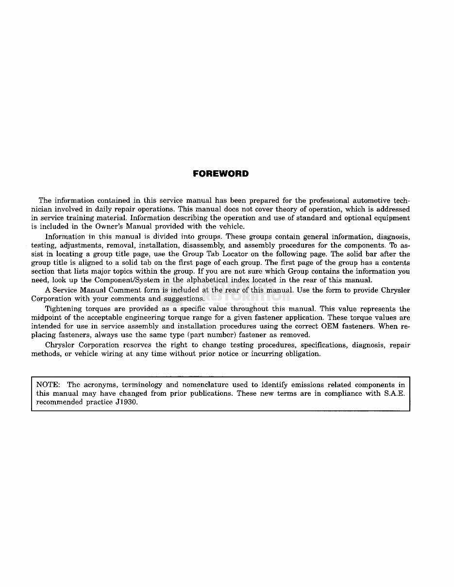 1995 DODGE RAM Service and Repair Manual preview img 3