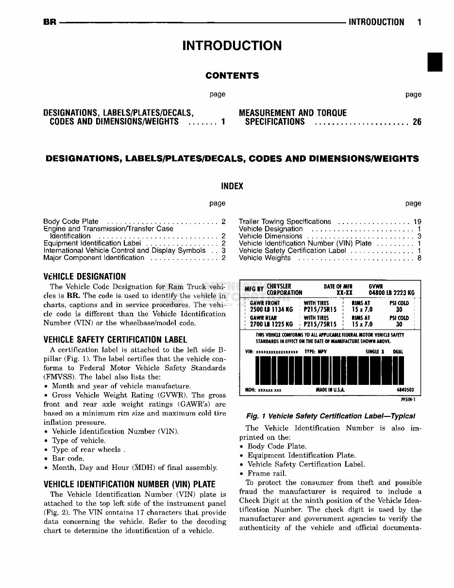 1995 DODGE RAM Service and Repair Manual preview img 6