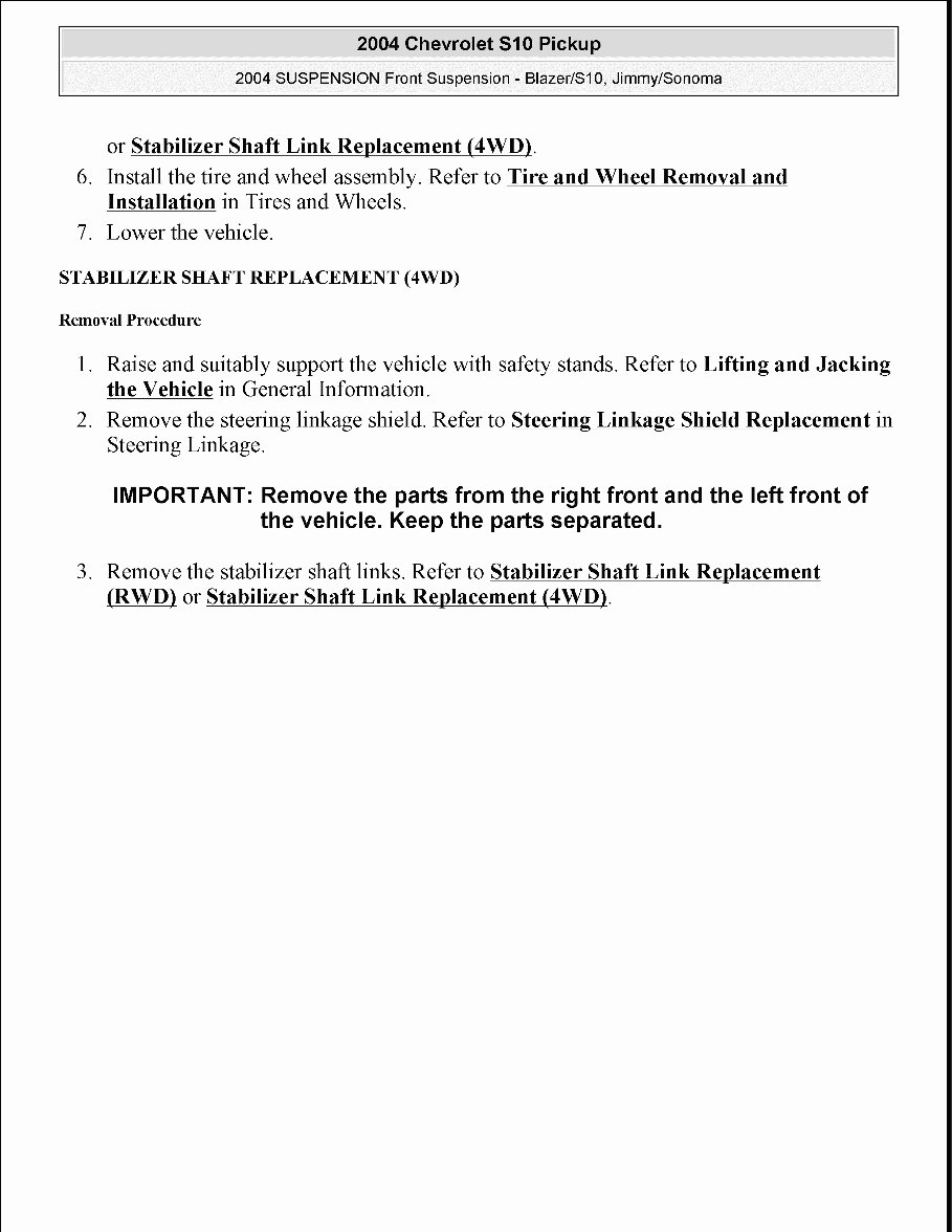 1999 S10 PICKUP Service and Repair Manual preview img 5