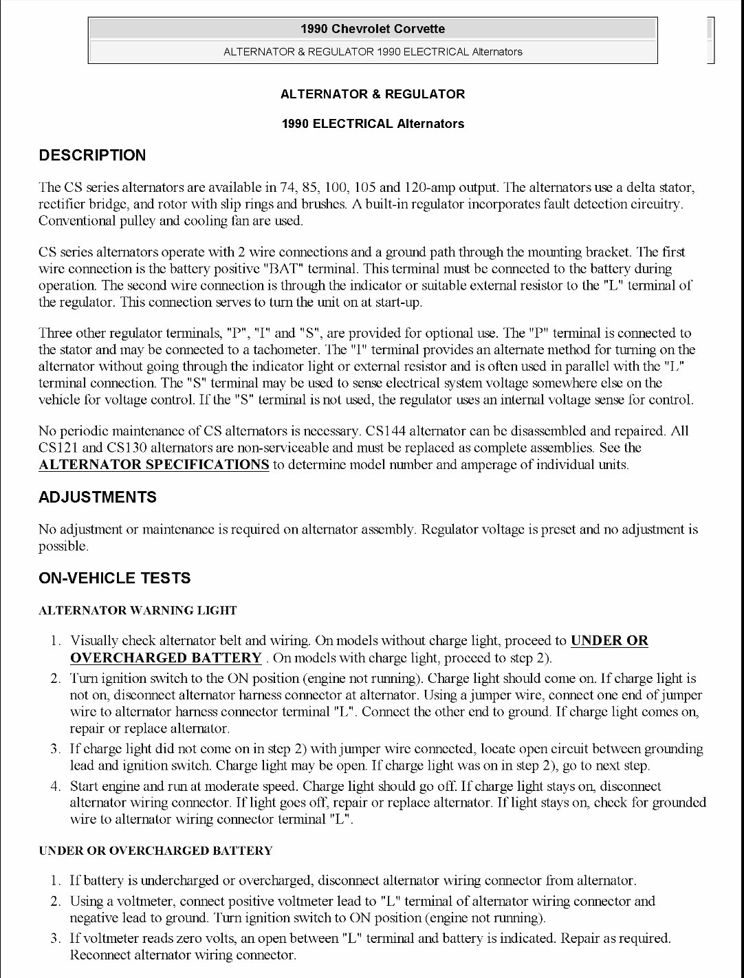 1990-1996 Chevrolet Corvette Service & Repair Manual preview img 1
