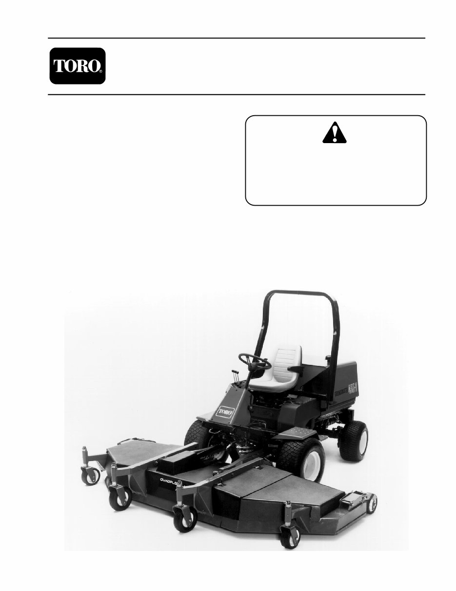 Toro Groundsmaster 455 D Riding Mower Repair Manual Download Manual