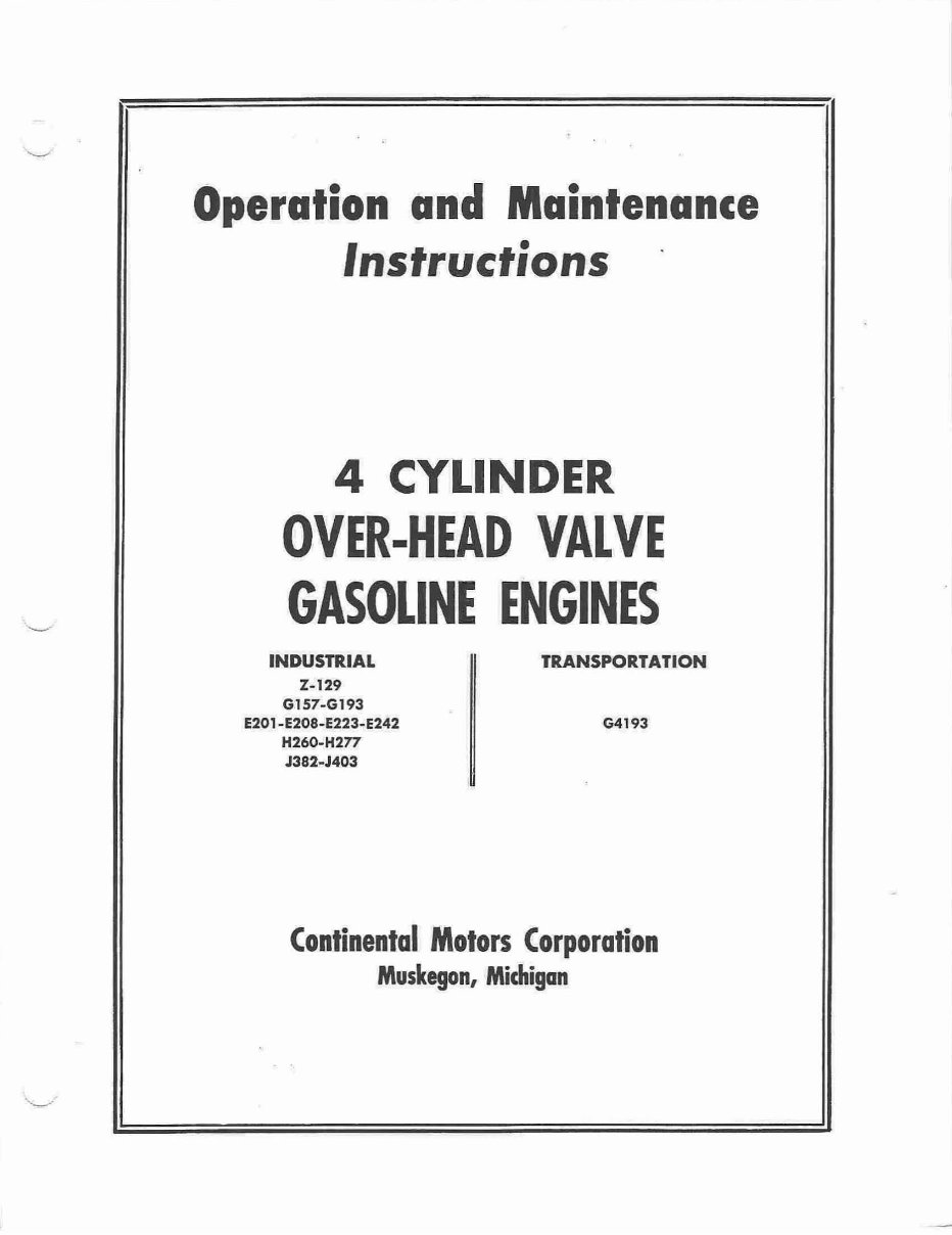 Massey Ferguson 4 cylinder Continental Gas Engines Manual preview img 3