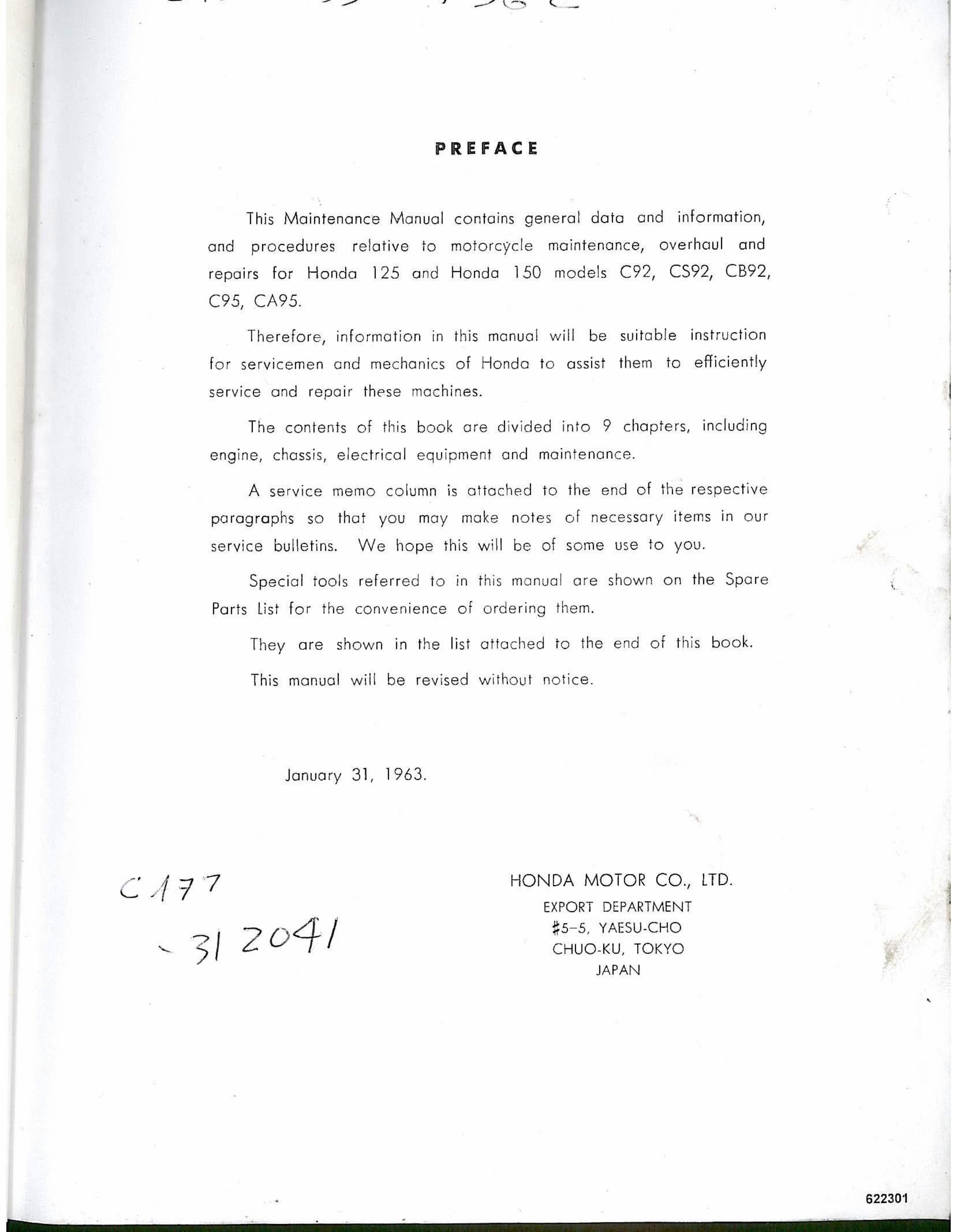 CA95 1959-1966 Service Manual preview img 2