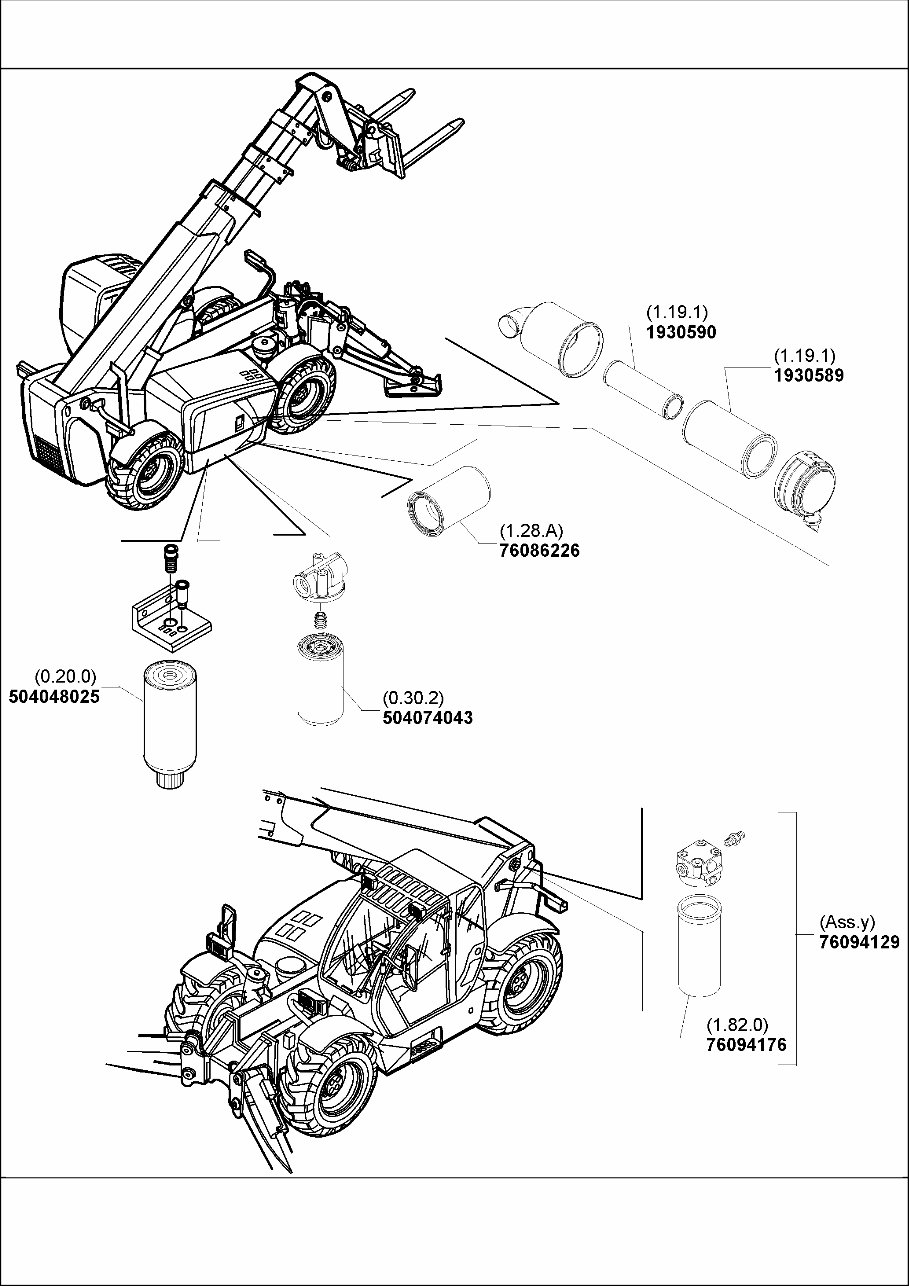 CASE TX140 - 45 TURBO Telehandler Parts Catalog Manual preview img 2