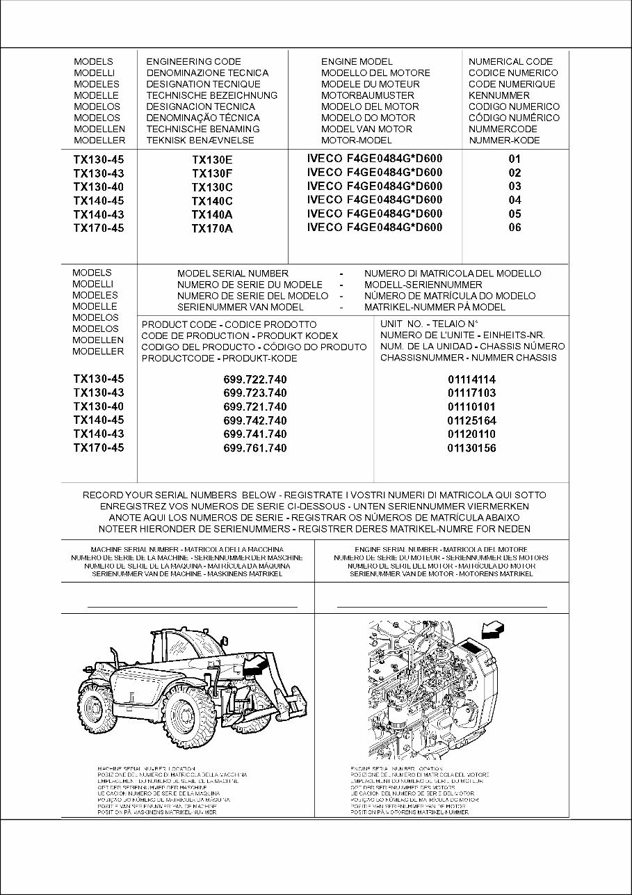 CASE TX140 - 45 TURBO Telehandler Parts Catalog Manual preview img 4