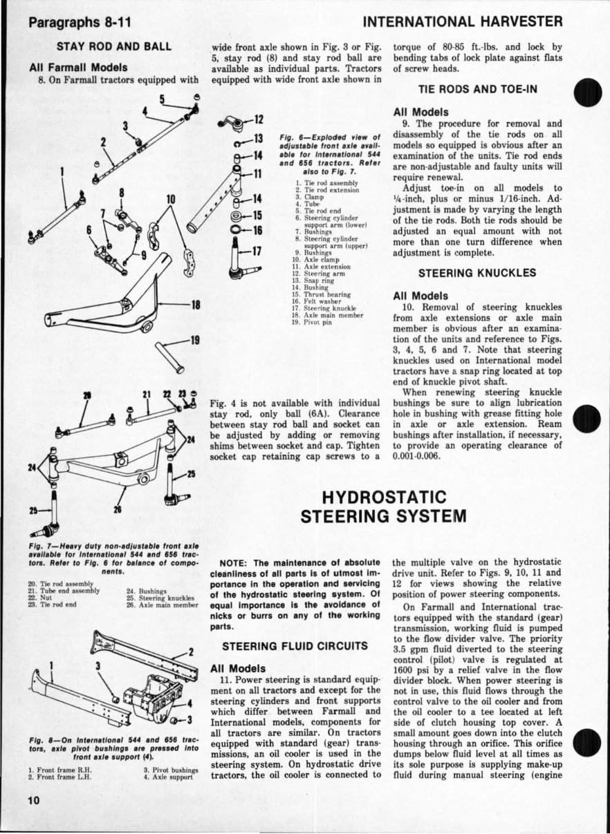 IH International Hydro 70 & 86 Tractor Shop Workshop Service Repair Manual - IMPROVED - preview img 10