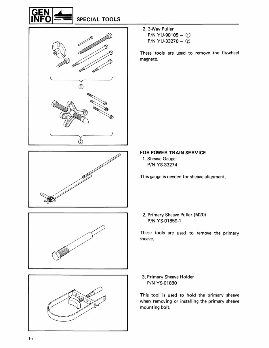 1988-1989 Yamaha Enticer 340/400 Snowmobile Service & Repair Manual preview img 10