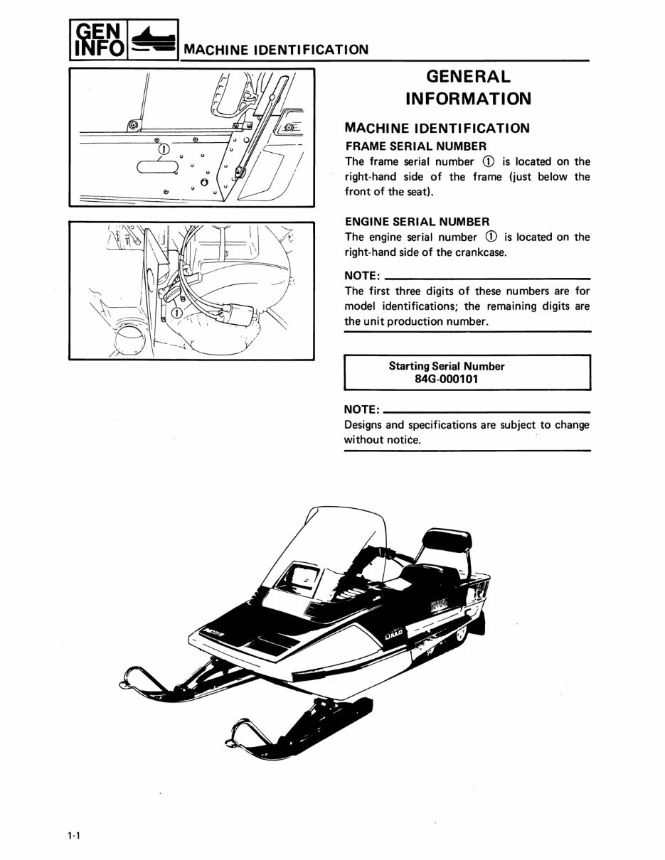 1988-1989 Yamaha Enticer 340/400 Snowmobile Service & Repair Manual preview img 4