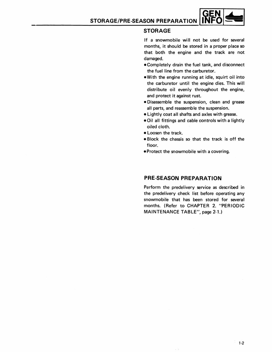 1988-1989 Yamaha Enticer 340/400 Snowmobile Service & Repair Manual preview img 5