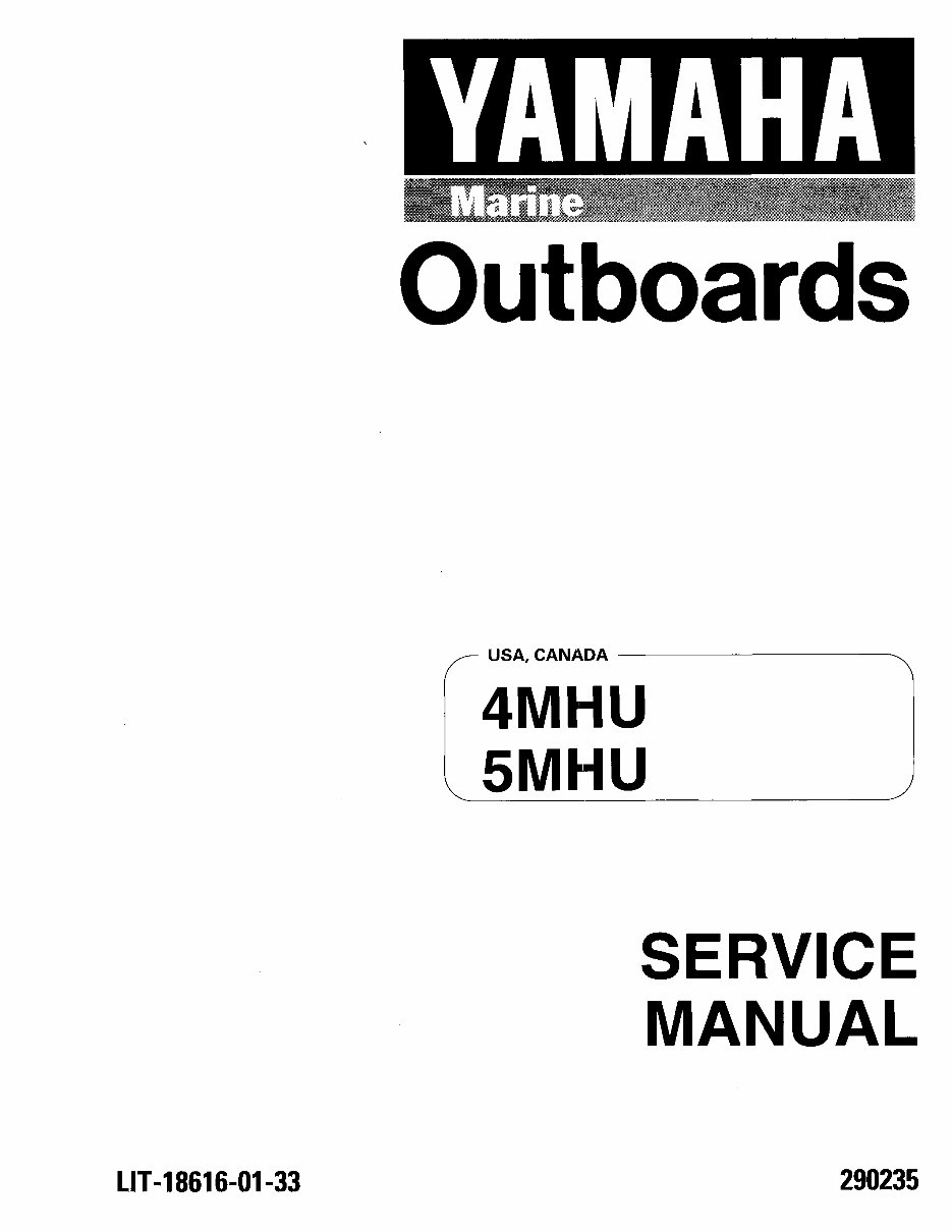 1996-2006 Yamaha 4HP (4MHU) Outboard OEM Service & Repair Manual preview img 1