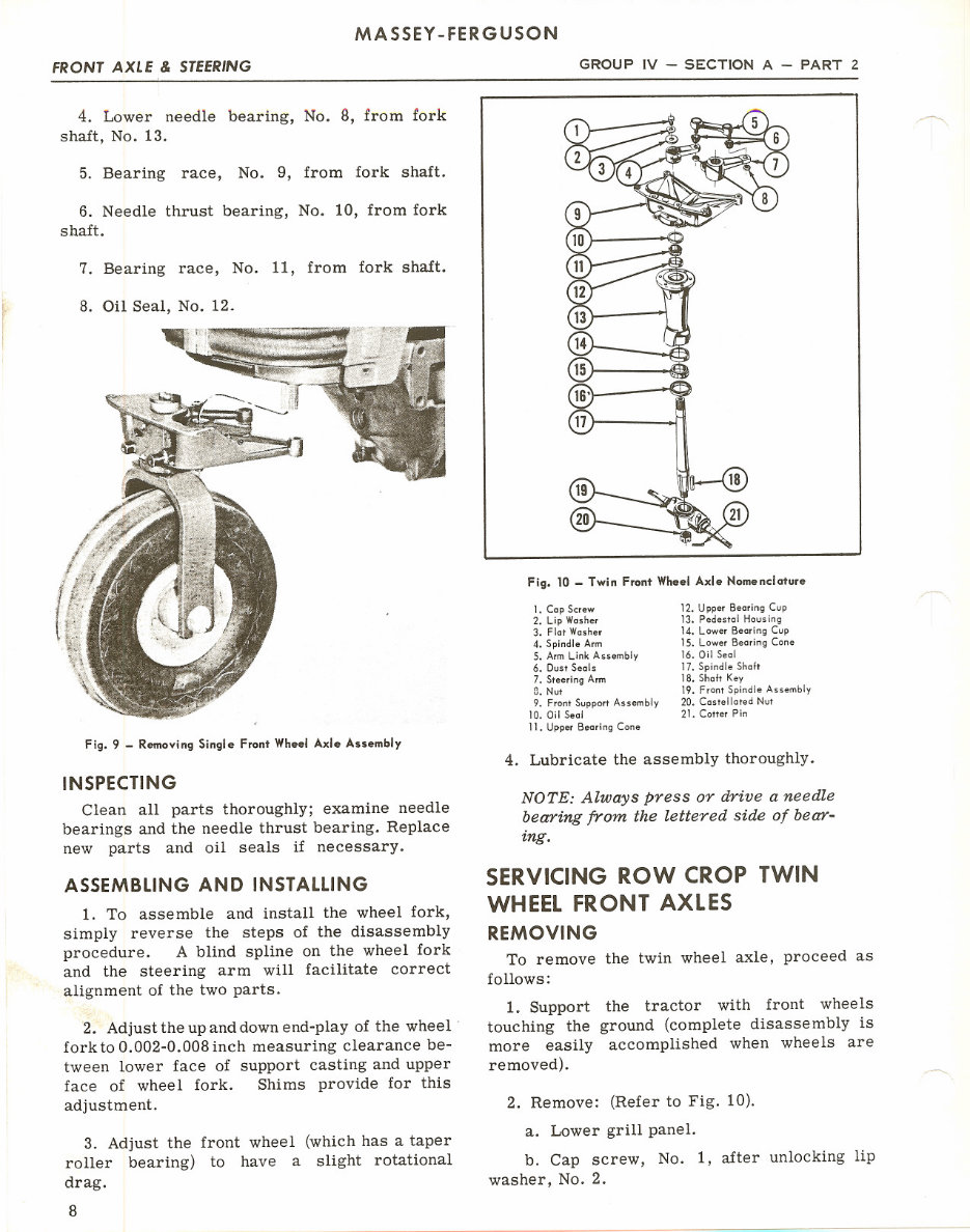 Massey Ferguson 50 & 65 Tractor Service & Repair Manual preview img 6