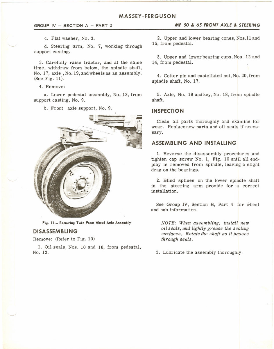Massey Ferguson 50 & 65 Tractor Service & Repair Manual preview img 7