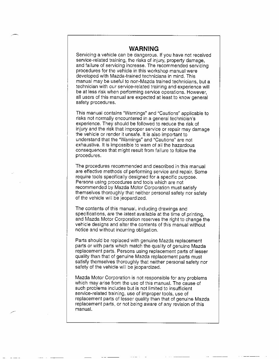 1999-2001 Mazda Miata Service & Repair Manual preview img 3