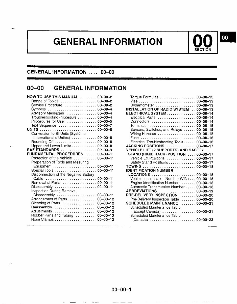 1999-2001 Mazda Miata Service & Repair Manual preview img 4