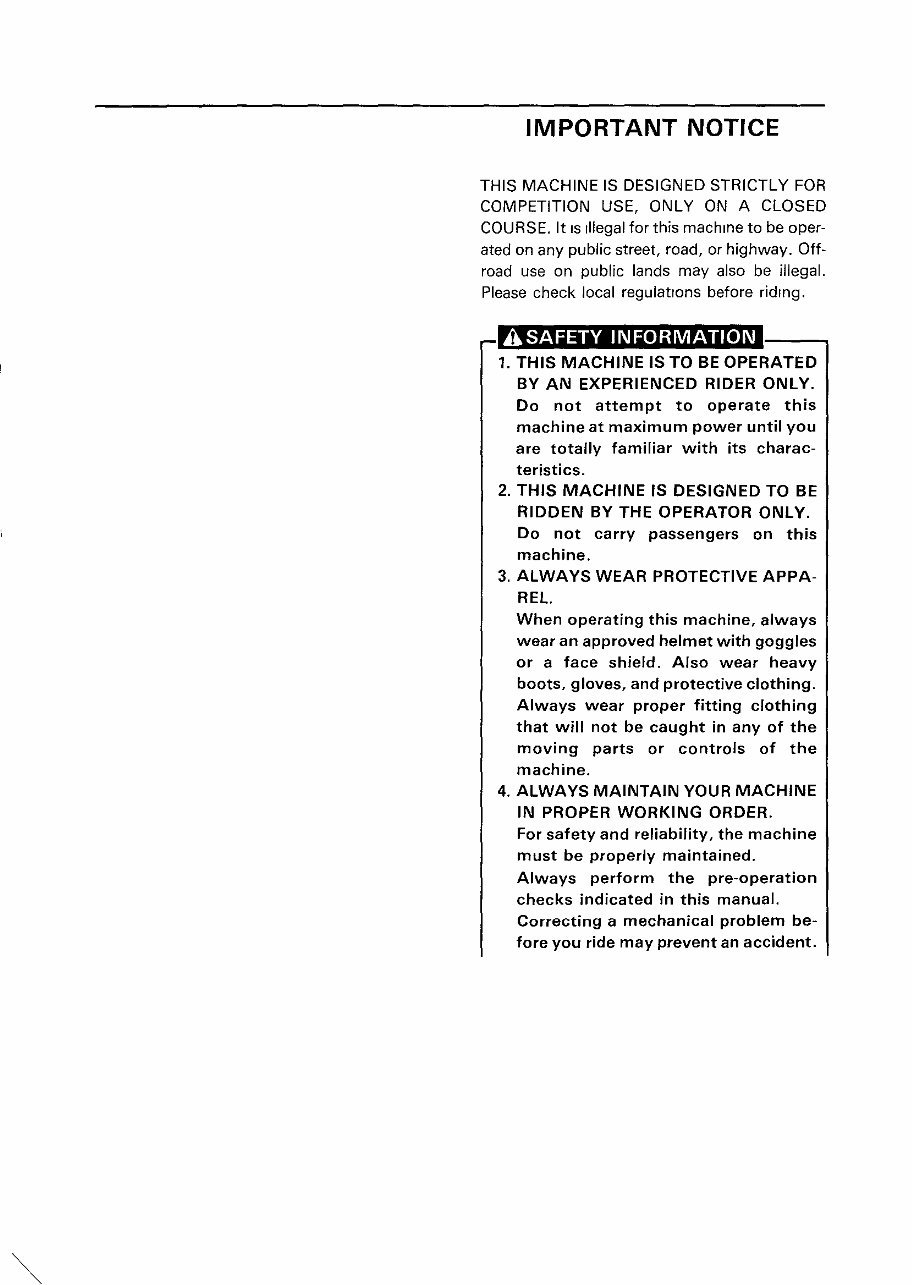 1992 YAMAHA YZ250 2-STROKE DIRT Bike Factory Service & Work Shop Manual preview img 3