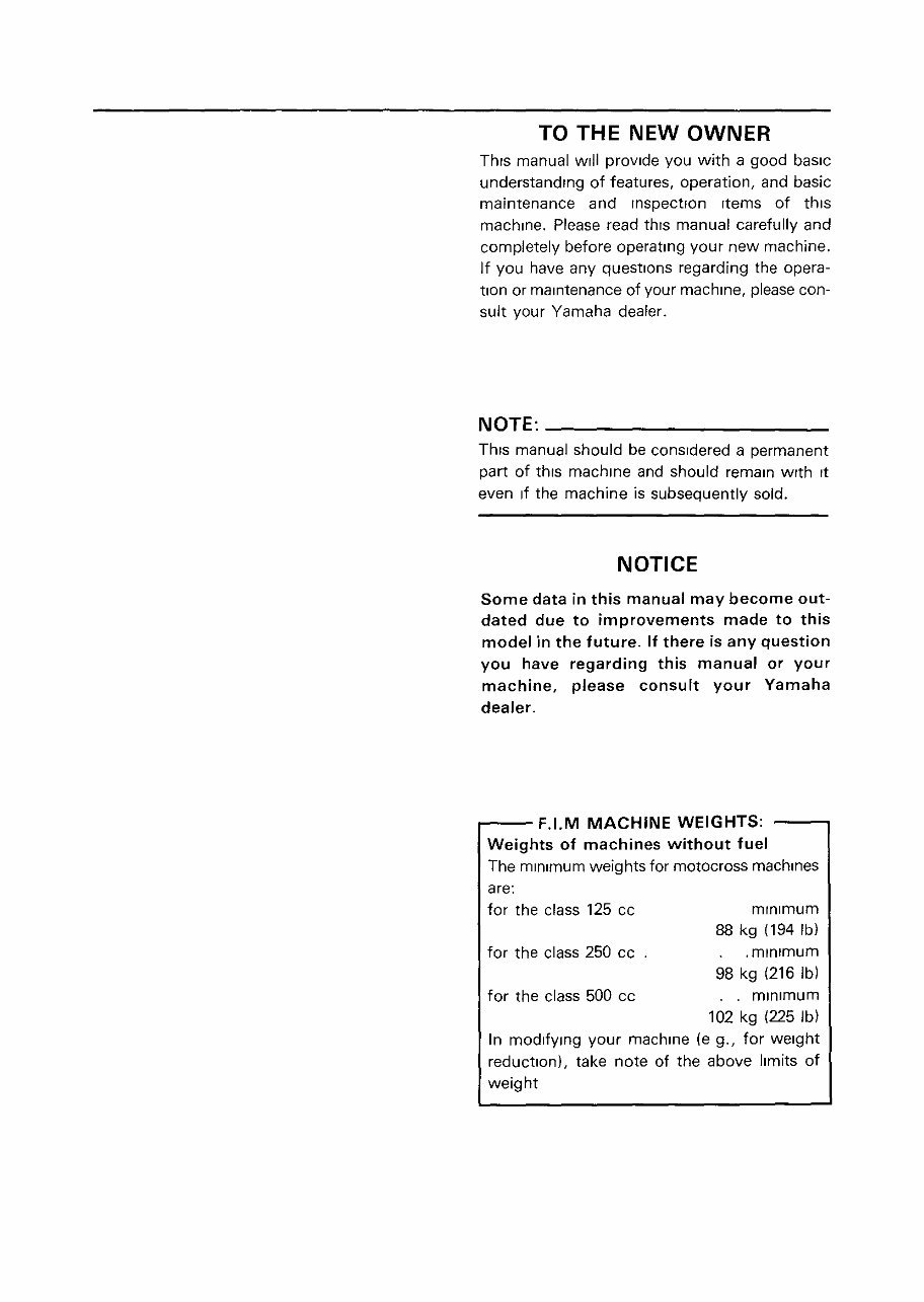 1992 YAMAHA YZ250 2-STROKE DIRT Bike Factory Service & Work Shop Manual preview img 5