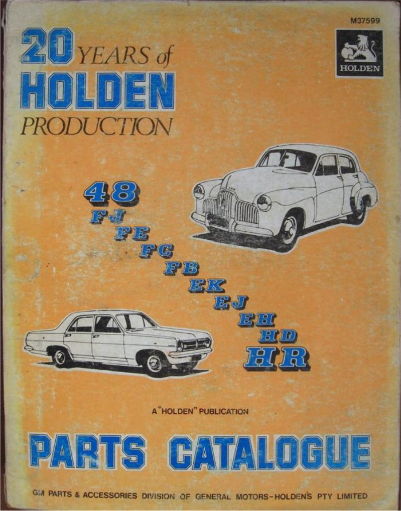 HOLDEN 48 50 FX FJ FE FC FB Parts CATALOG preview img 1