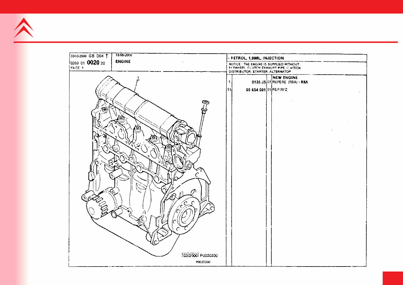 CITROEN XM Series 1 Parts Manual Catalog 1994 ONWAR preview img 9