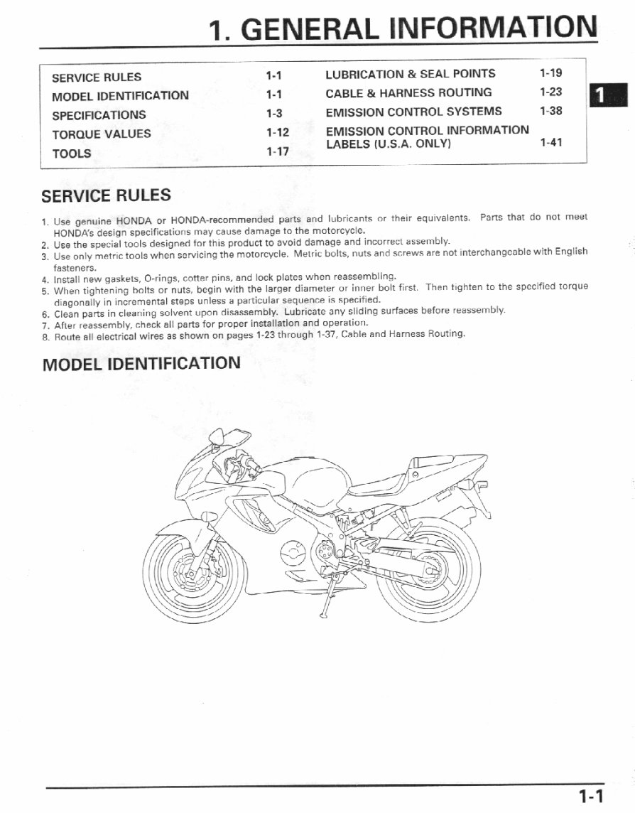 2001-2003 Honda CBR 600 F4i Service & Repair Manual preview img 4