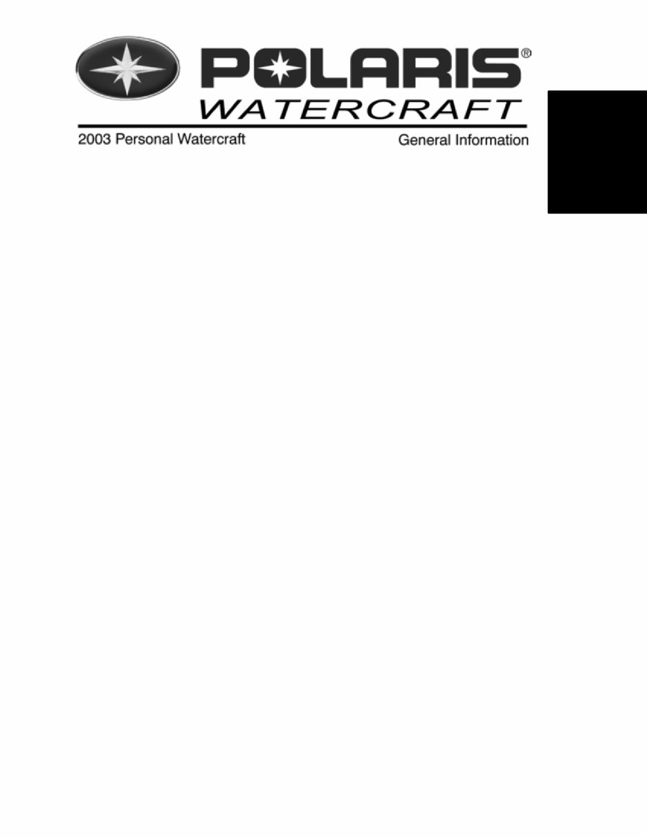 2003 Polaris Freedom/Virage/Genesis Watercraft OEM Service & Repair Manual preview img 6