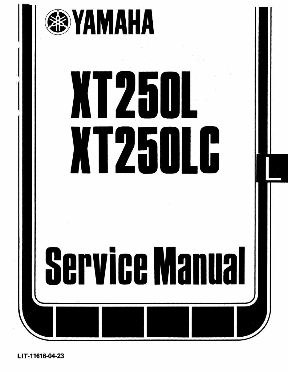 1980-1984 Yamaha XT250 Service & Repair Manual preview img 5