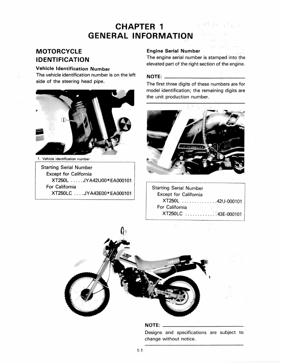 1980-1984 Yamaha XT250 Service & Repair Manual preview img 9