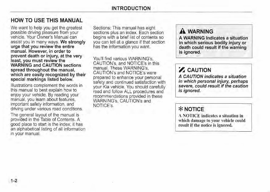 2005 KIA Sedona Owners Manual preview img 6