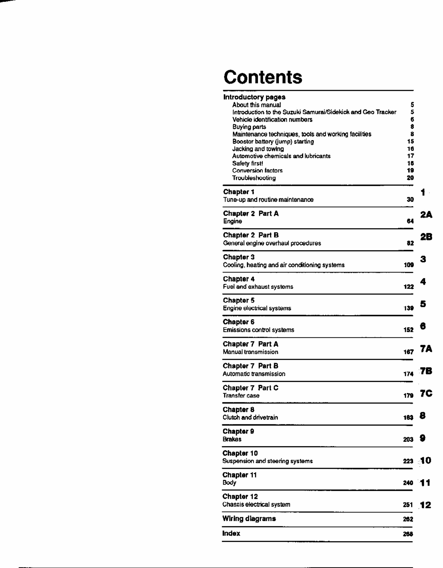 1989-1997 GEO Tracker Service & Repair Manual preview img 2