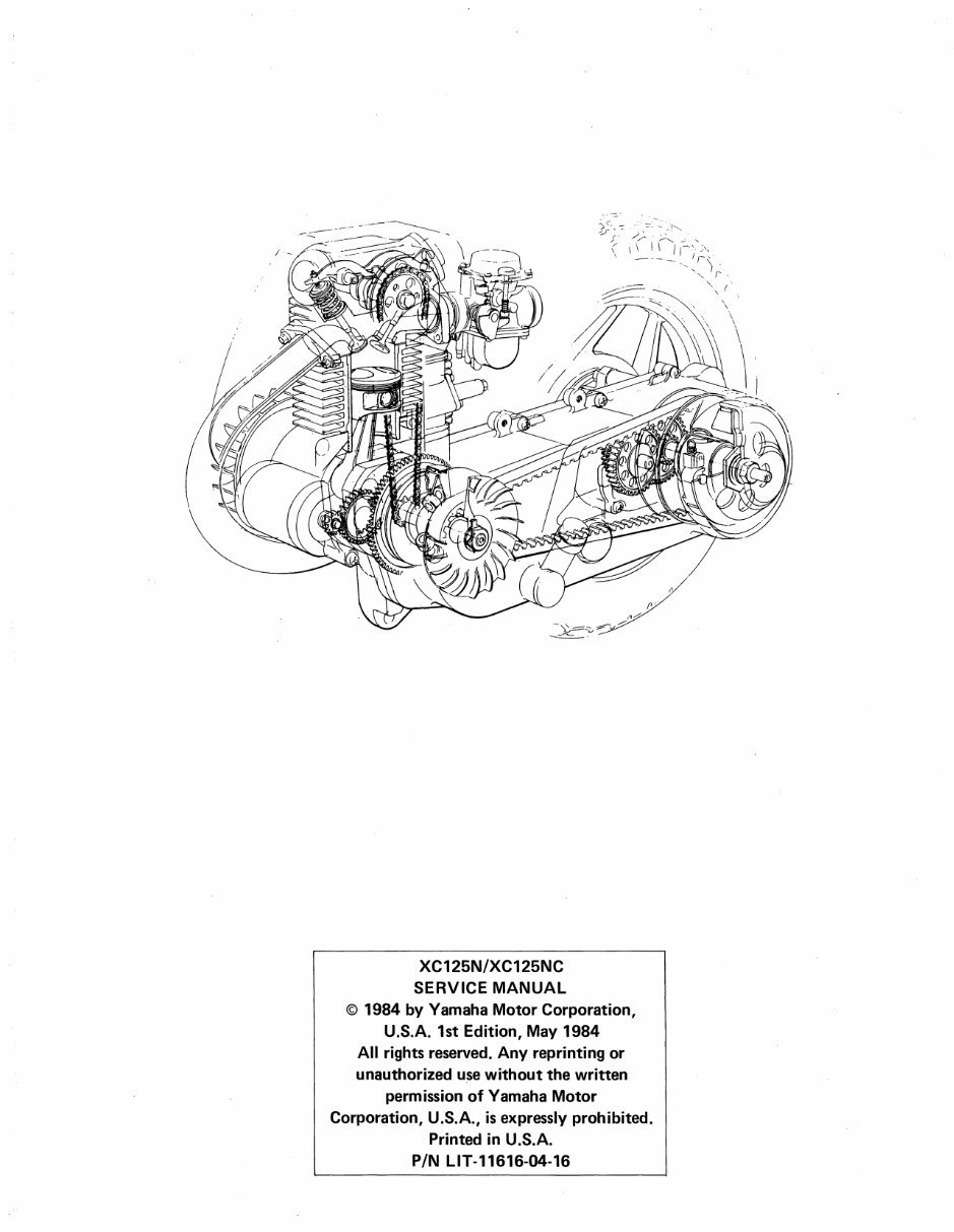 1985 1986 1987 1988 1989 1990 1991 1992 1993 1994 1995 1996 1997 1998 1999 2000 2001 Yamaha Riva XC125 Scooter models Service Ma preview img 2