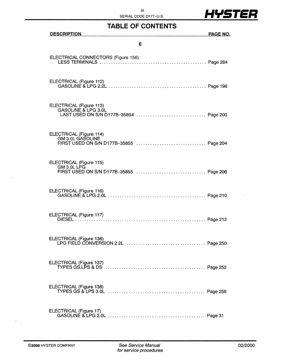 Hyster D177 (H45XM, H50XM, H55XM, H60XM, H65XM) Forklift Parts Manual preview img 10