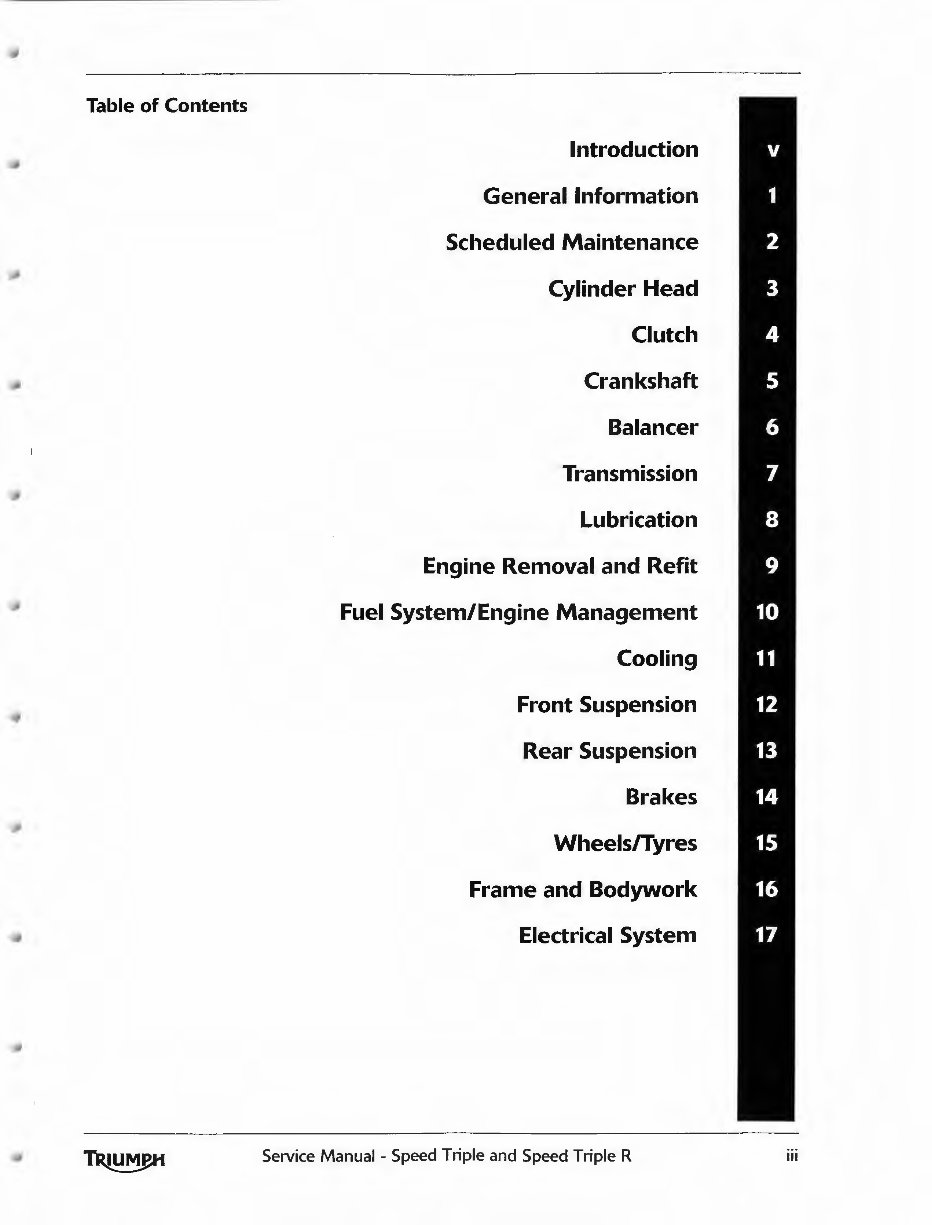 2011-2016 Triumph Motorcycle Speed Triple / R Service & Repair Manual preview img 3