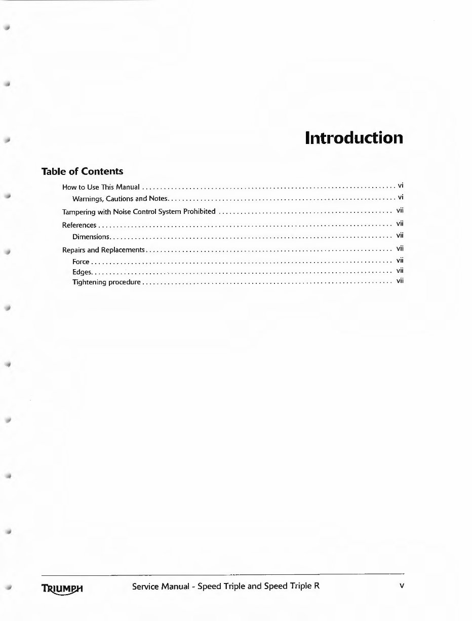 2011-2016 Triumph Motorcycle Speed Triple / R Service & Repair Manual preview img 5