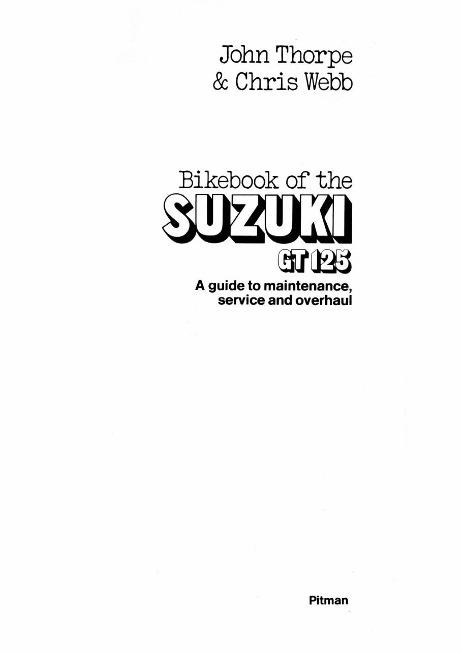 あ*ま様 SUZUKI GT125 サービスマニュアル あ*ま様 SUZUKI GT125 サービスマニュアル