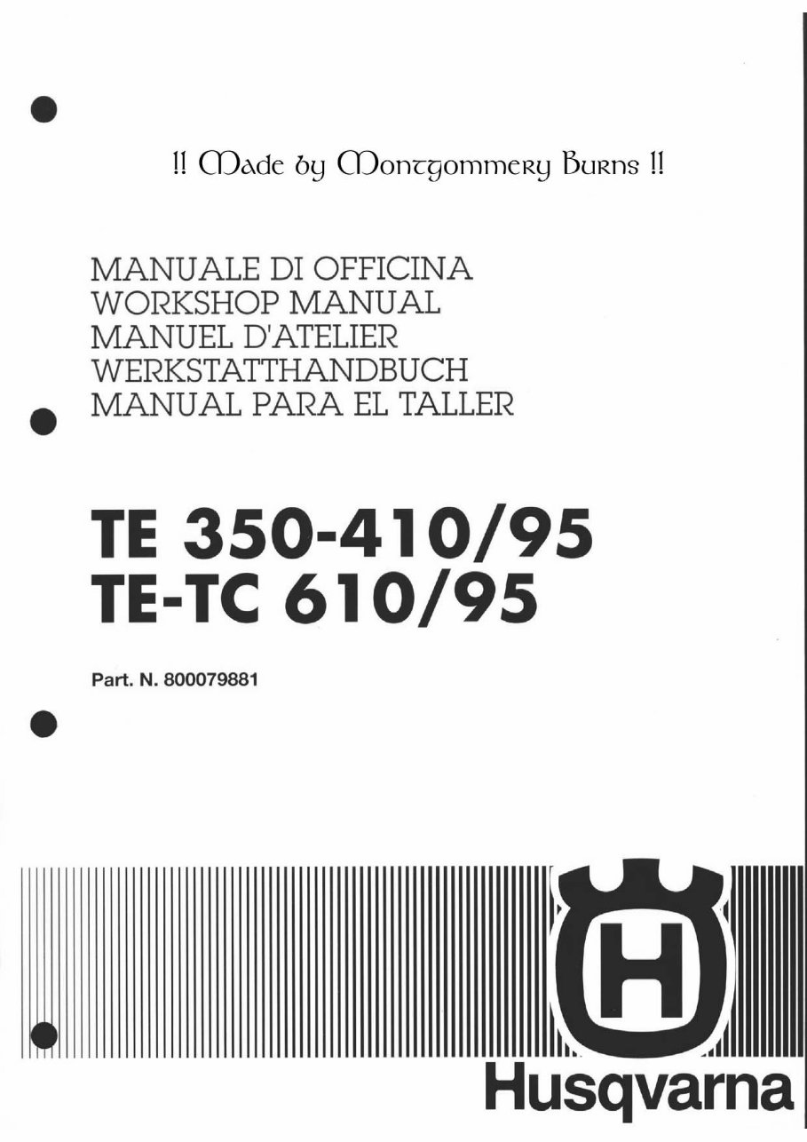 1993-1998 Husqvarna TE 610 Service & Repair Manual preview img 1