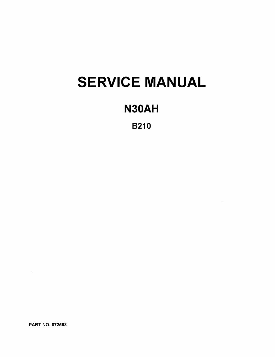Hyster B210 (N30AH) Forklift Service Repair Manual preview img 1