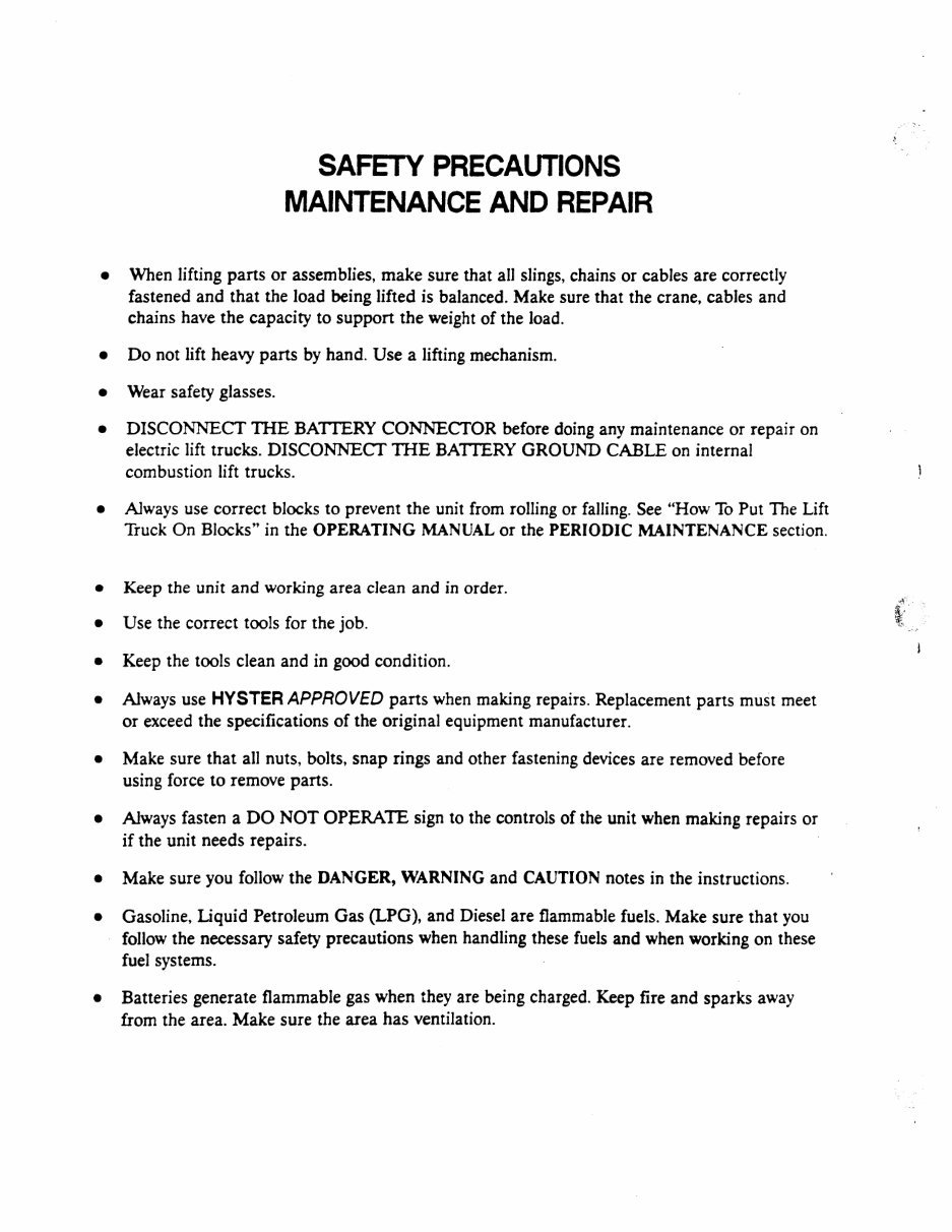 Hyster B210 (N30AH) Forklift Service Repair Manual preview img 4