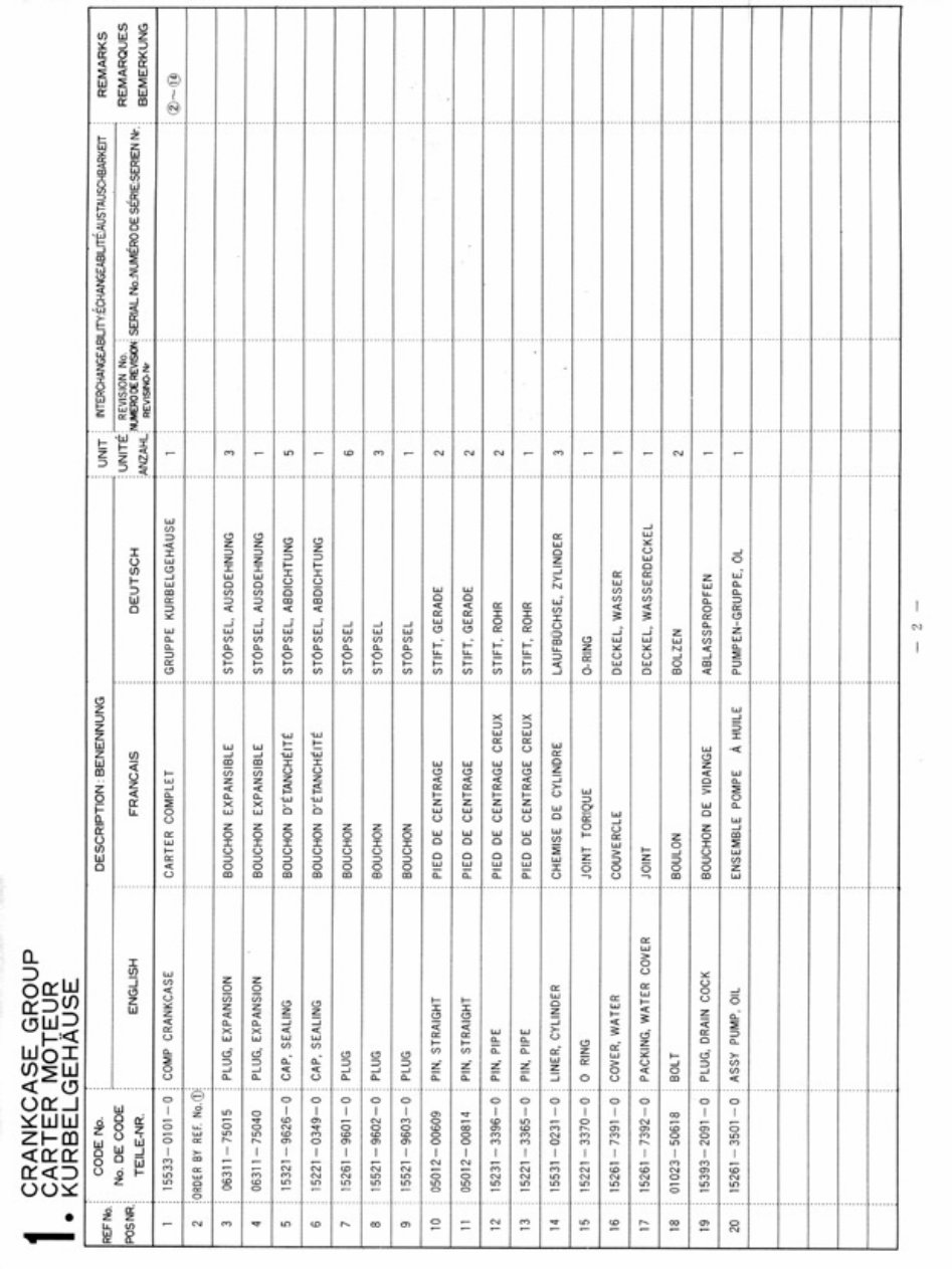 Kubota D950 engine parts list. D950-BBS-1 preview img 5