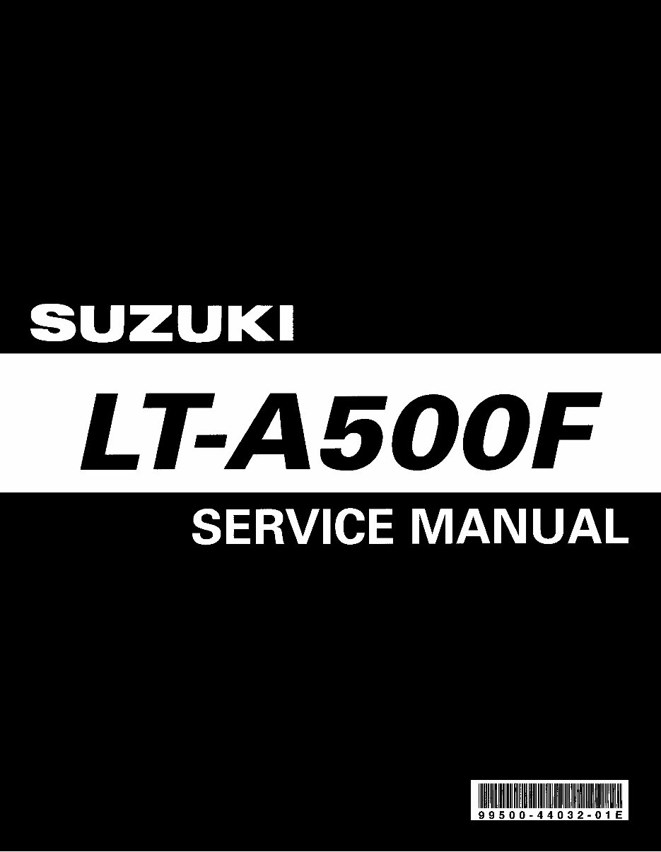 2000-2001 Suzuki LT-A500F ATV OEM Service & Repair Manual preview img 1